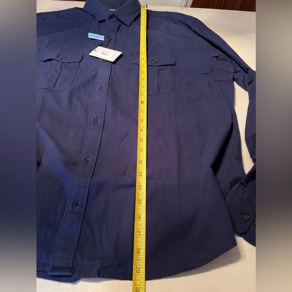 PETER MILLAR FALLSIDE COTTON SPORT DRESS Shirt, XL NAVY - Picture 8 of 10